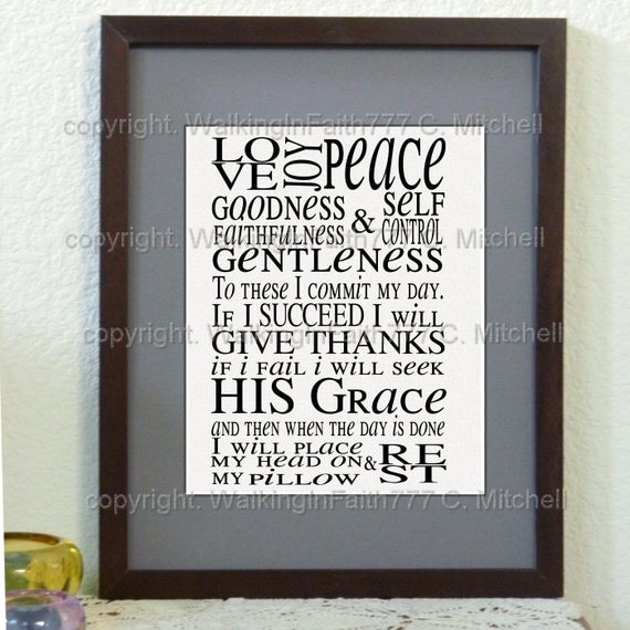 Printable Art Fruit of the Spirit Poem Digital by PrintablePrints