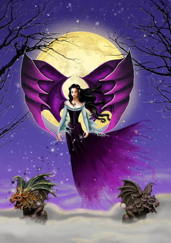 Vampire's Touch.vampire evil fairy full moon by DelightsFantasyArt