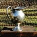 Lehman Brothers Silver over copper water pitcher Antique silver plate Mid century elegance and charm