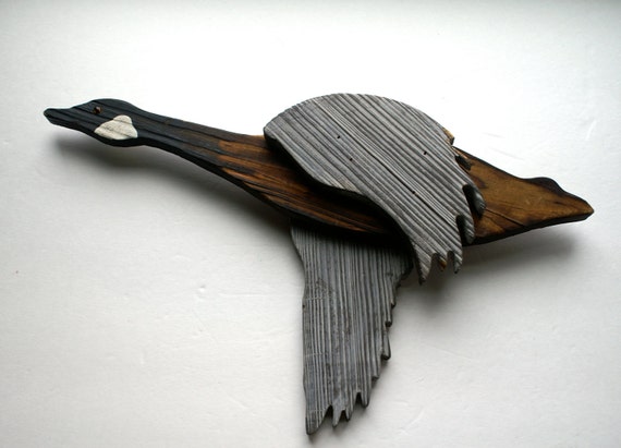 Vintage Wooden Canadian Goose Wall Hanging