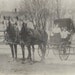 Dappled Duo in Snow - Vintage 1909 Horses and Buggy Real Photo Postcard