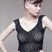 Black lace see trough top