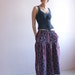 Tribal ikat maxi skirt in purples