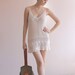 White knit see thru tank dress