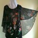 Plus Size Vintage: Long Silky Floral Dress with Sheer Drape