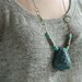 Single Sedimentary necklace- in sea, turquoise