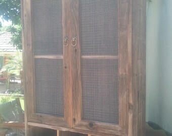 barnwood liquor cabinet