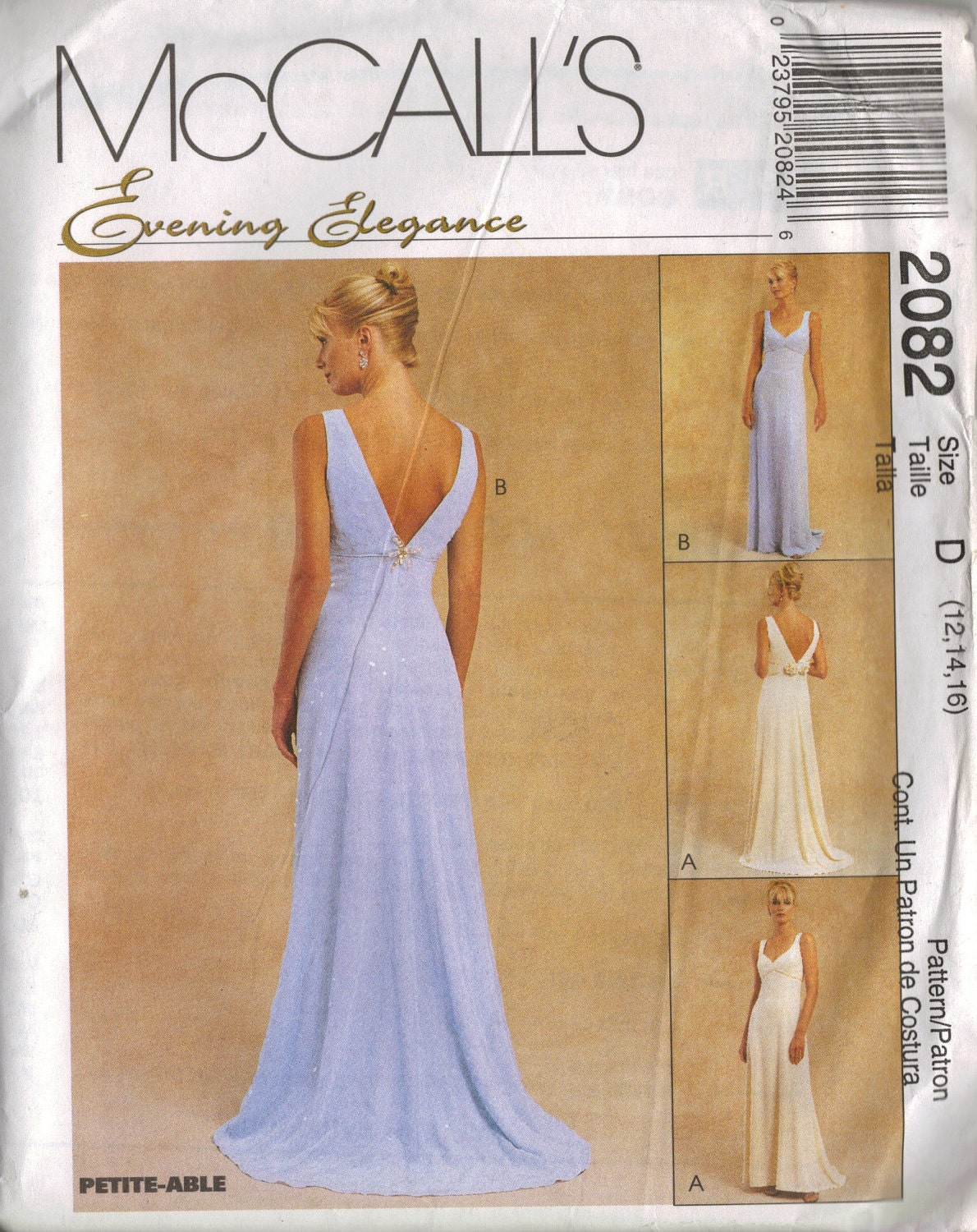 McCall's Evening Elegance Sewing Pattern 2082