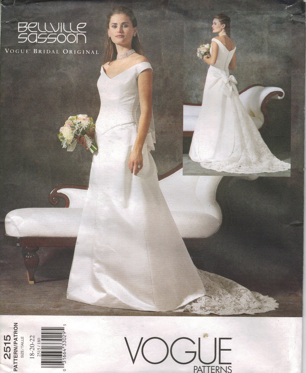  Vogue  Sewing  Pattern  2515 Misses Wedding  Dress  size