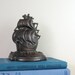 Galleon Ship Book End or Door Stop - Vintage Heavy Brass Nautical Home Decor