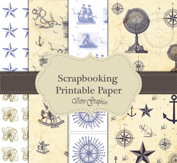 scrapbooking-paper-set-vintage-nautical-printables