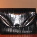 MIDNIGHT Blue // Vintage EEL Skin Purse Gold Hardware Hipster Classic Preppy Boho Chic