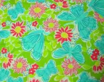 Hidden Garden cotton poplin 14.5 X 18 inches ~Lilly Pulitzer fabric~