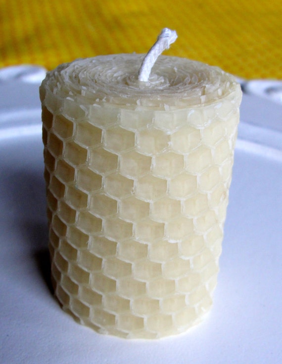 Download Items similar to Hand Rolled 100% Beeswax Votive Candle on Etsy