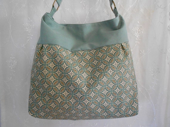 Seafoam Green Shoulder Bag in Art Deco by TheLovebirdsProject