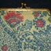 RESERVED Antique miniature purse made from 19c woven paisley shawl metal frame c1900