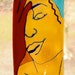 Fused Glass Plater " Women with Red Glove"