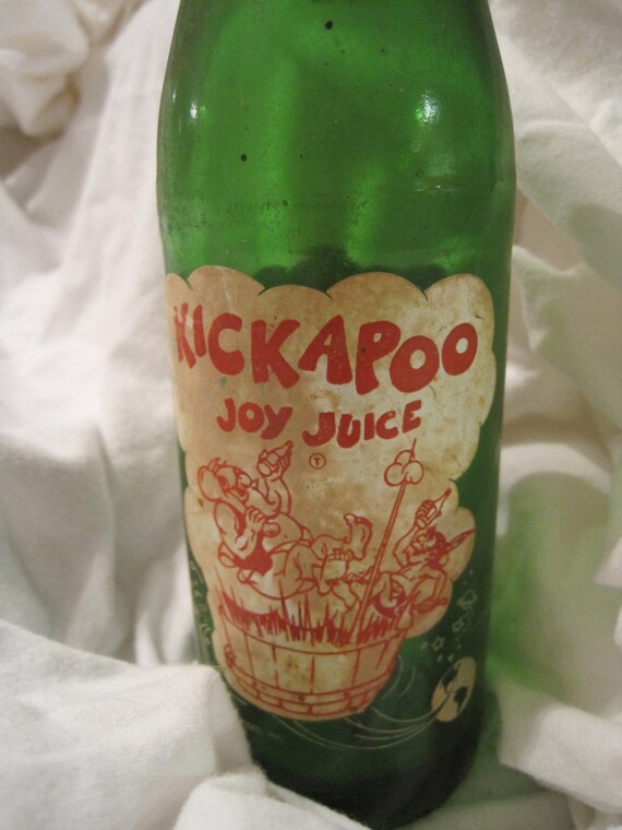 Vintage 1965 KICKAPOO Joy Juice Soda Bottle