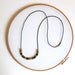 Boho Necklace - wrapped with cotton thread - hand dyed