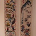 Vintage Swedish wall art, set of 2 fabric panels