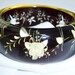 Lucite floral reverse carved cuff bracelet