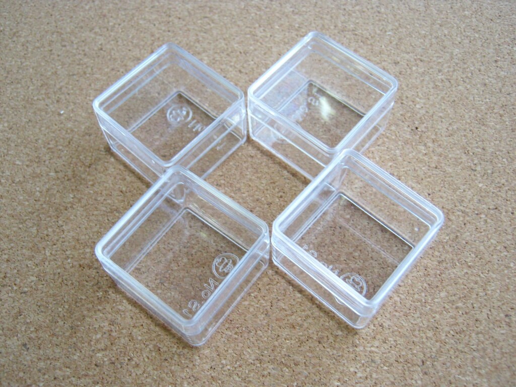 Clear Cube Square Plastic Boxes High Quality 4 pcs gift box