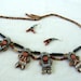 Inuit children necklace wood Native American faceless OOAK gift beaded jewelry collectible