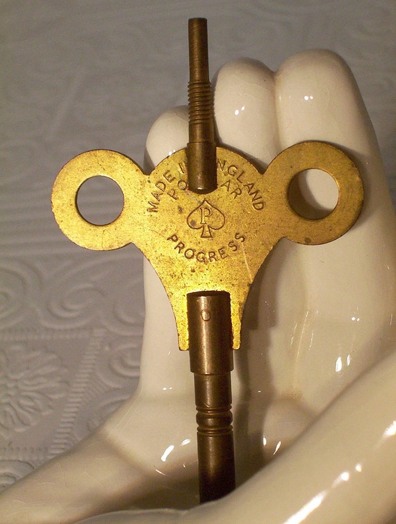 Vintage Popular Progress Clock Key Brass Part Accessory