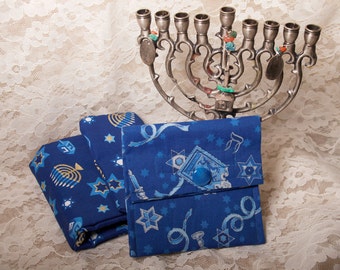 Hannukah Fabric Wallet/ Purse Organizer