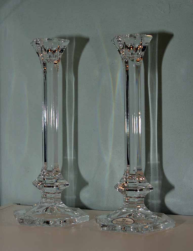 Vintage IMPERIAL ESTATE CANDLESTICKS Crystal/ Tall