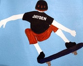 Items similar to Personalized SKATEBOARD art room decor, original 16