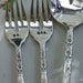 Wedding Mr. and Mrs.Forks & Cake Server Set - FLORAL QUEEN - Table Setting - Hand Stamped Bride and Groom Silverware