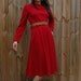 70s Red Dress / S