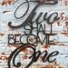 The two shall become one Metal Wall Hanging from Mark 10:8