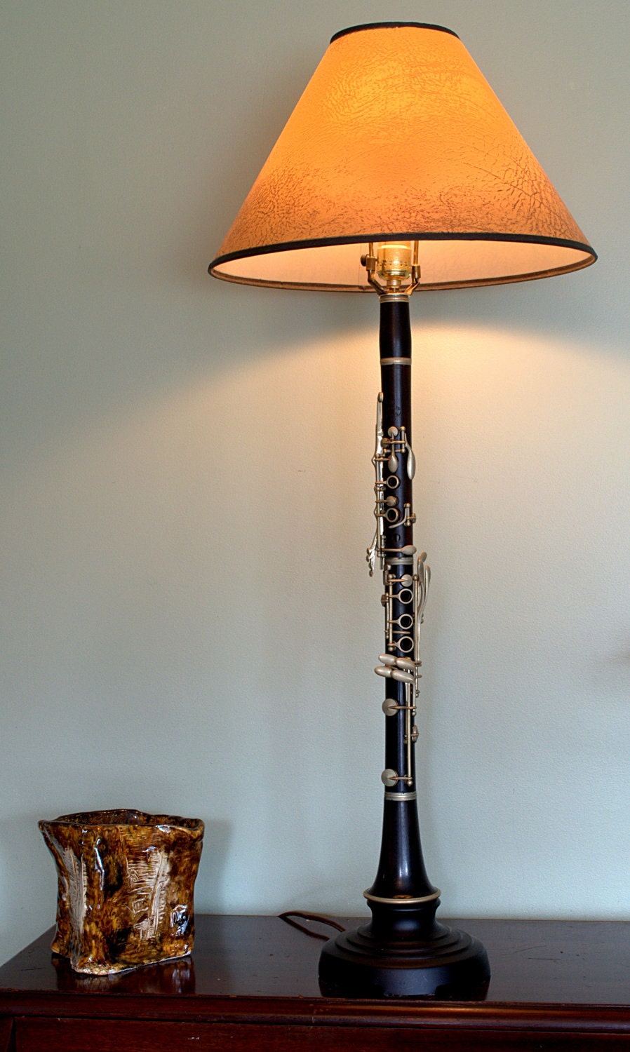 Wood Clarinet Lamp