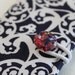 Fabric Card Case in Preppy Navy and White