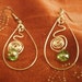 Earrings Handmade Wire Wrap Dangle Crystal Sterling Plated Exotic Gypsy Boho Big Bold Long Forest to Runway