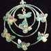Butterfly Pendant and Chain with Swarovski Crystals and Hand Patina