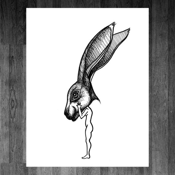 Items similar to Rabbit - Alter Ego Illustration (Digital Art Print ...