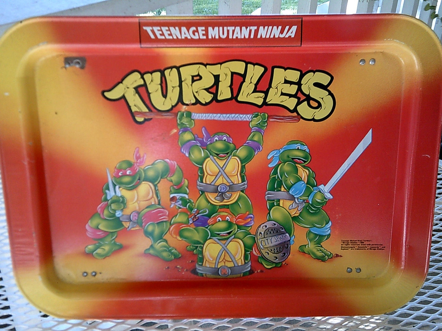 Ninja Mutant Turtle TV Tray for children or by MissMarigolds