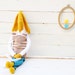 Handmade crochet toy.Unique art doll.Yellow mustard rabbit Philip.Israel.