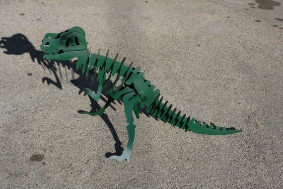 Items similar to Metal Dinosaur T REX Sculpture, Garden Yard Art on Etsy