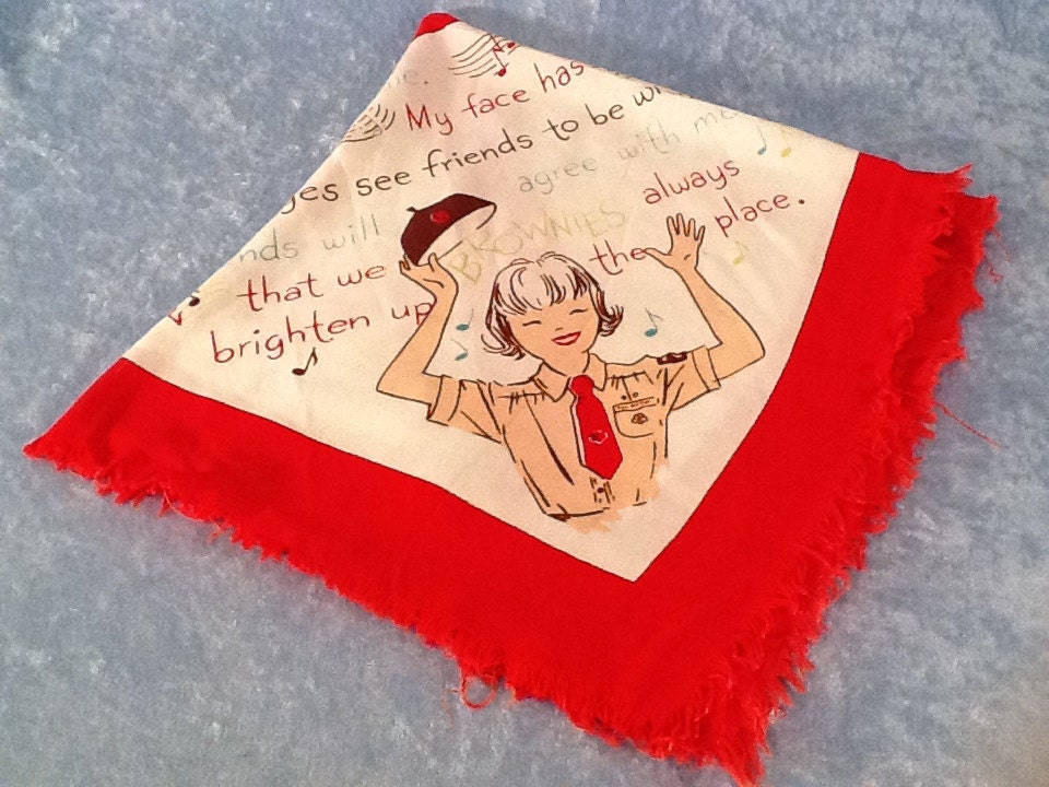 Vintage Brownie Scarf With Damage On One Side