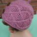 Hand Knitt Pink Cable Handknitted Hat with Vintage Buttons, Womens Hat, Beanie