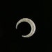 JOMAZ Vintage Crescent Moon Pave Rhinestone Brooch