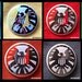 Set of 8 Avengers Marvel S.H.I.E.L.D. Buttons