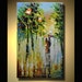 Original Abstract Painting, Impasto Landscape Thick Textured Modern Palette Knife fine art by Chen 0111