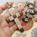 RESERVED FOR Cynthia Duiker. Vintage ceramic rosary handmade in Spain. Mosaic tesserae for wall decor. Christian cross. Very, very RARE