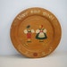 Vintage Wood Norwegian Plate Vaer Sa God
