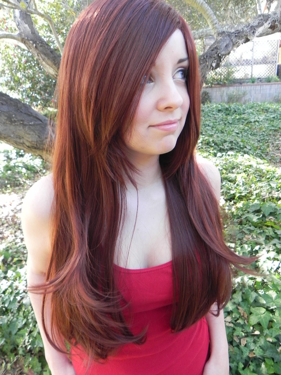 Vixen Auburn Brown Long Wavy Layered Wig By Exandoh On Etsy 1771